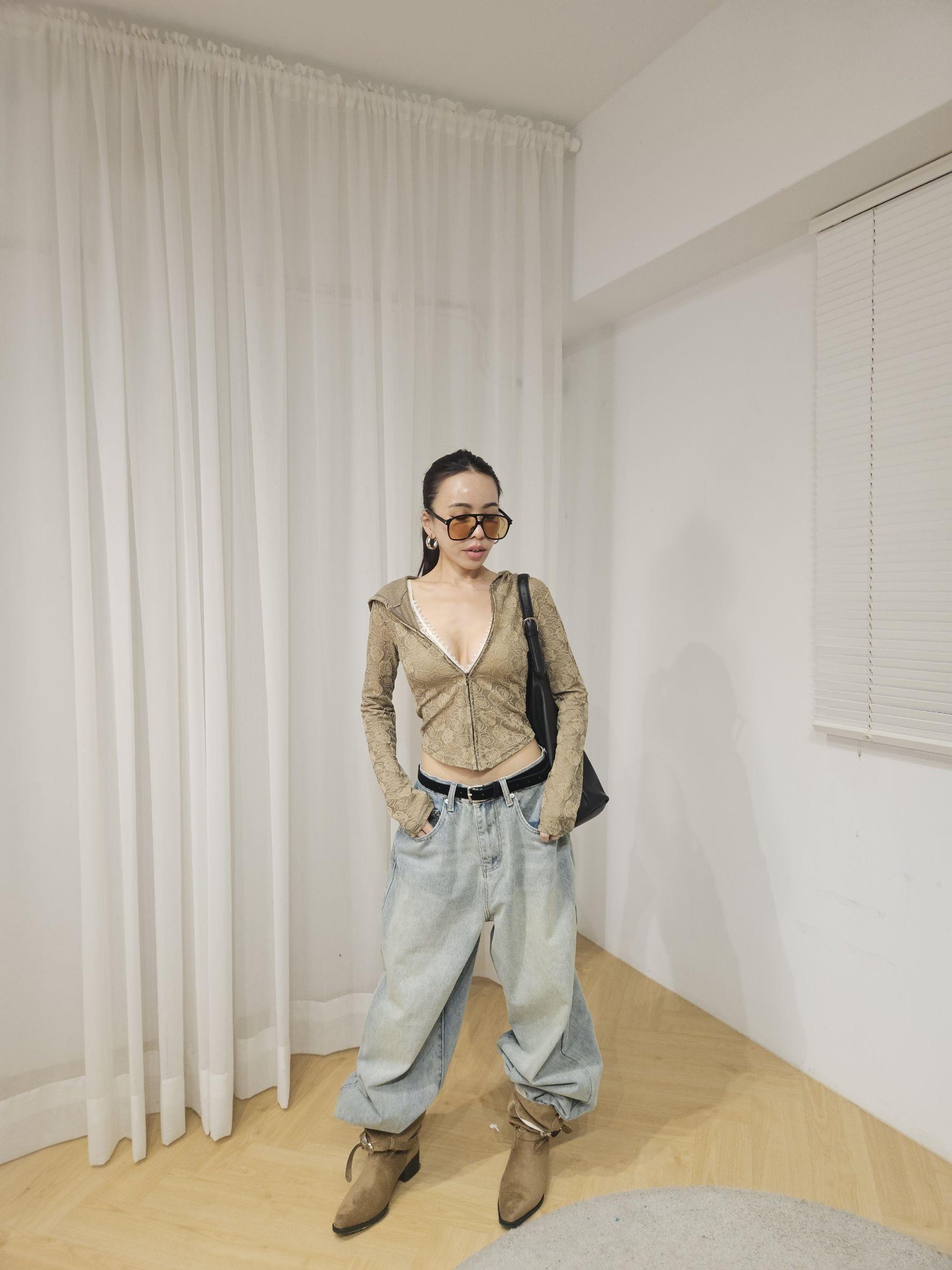 洗舊牛仔寬褲(男女裝)